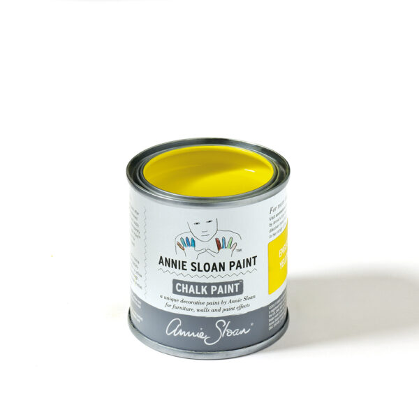 English Yellow Chalk Paint™ krétafesték 120ml kiszerelésben, eredeti fémdoboz csomagolásban