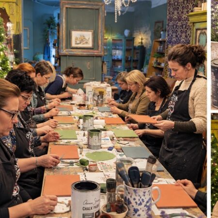 Bútorfestő workshop Annie Sloan Chalk Paint™ krétafestékkel az Az Asztalom Műteremben Gödöllőn