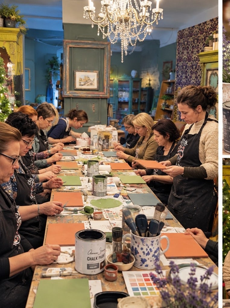 Bútorfestő workshop Annie Sloan Chalk Paint™ krétafestékkel az Az Asztalom Műteremben Gödöllőn